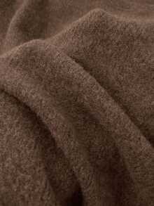 Plus Size Women's Cute Cat Print, Unique Casual Long Sleeve Sweater, Suitable For Autumn/Winter Daily Wear, Perfect Gift For Pet Lovers - Coffee Brown - View 6