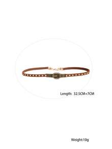 1 buah Kalung Choker Vintage Bergaya Lusuh, Rantai Kerah Gaya Punk Gelap untuk Wanita, Pemakaian Sehari-hari - Coffee Brown - View 7