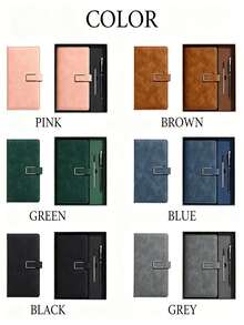 Personalized Birthday Flower Notebook And Pen Set, Customized Name Leather Notebook Gift, Women's Birthday Month Flower Notebook, Birthday/Teacher Gift - Multicolor - View 6