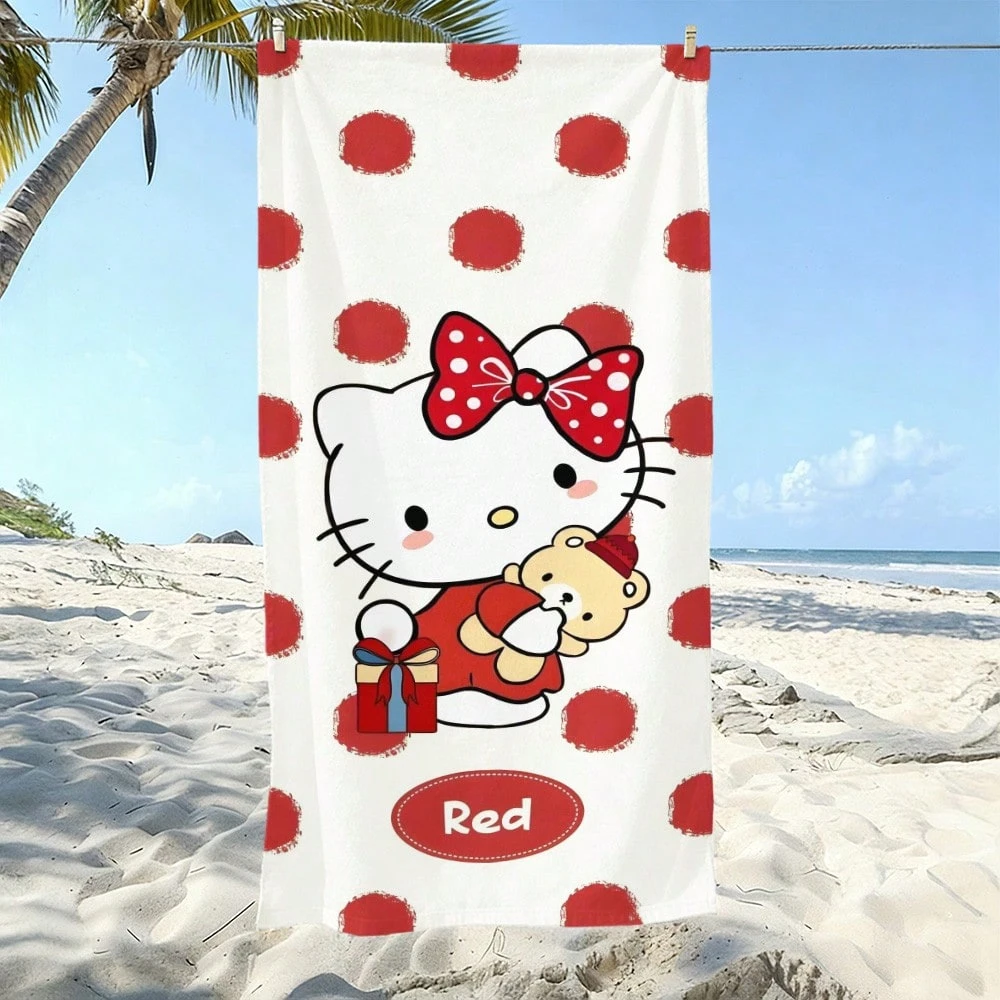 1 pièce Serviette de plage thème dessin animé mignon - Un article essentiel conçu pour la plage, la natation, le camping en plein air et les voyages. Cette serviette de plage surdimensionnée est très absorbante et sèche rapidement, ce qui en fait votre choix idéal pour les voyages, les jeux de piscine ou le bain à la maison.