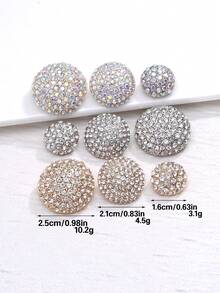 3PCS Luxury Round Starry Metal Buttons Fur Mink Coat Jacket Decoration Hand-Sewn Buttons Versatile DIY Accessories - 3pcs - View 6