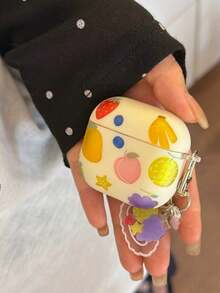 Summer Colorful Fruit Pattern Earphone Case For Pods4 Pro3 Podspro2 3rd Generation Apple Wireless Bluetooth Earphones Shell 2nd/3rd Generation Pods1/2 Unisex - Translucent Fruit - View 2