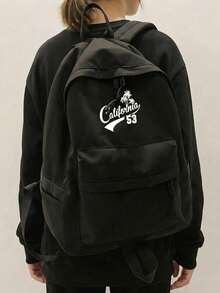 Mochila de moda para hombre, con estampado de patrón de California, bolsa de gran capacidad para desplazamientos, adecuada para la escuela, la universidad, los viajes y el camping - Multicolor - Ver 9