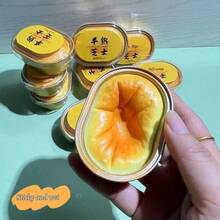 1個橢圓形起司蛋糕慢回彈捏捏樂，原創柔軟滋潤TPR材質，逼真設計，紓壓解壓，辦公桌禮物 - 彩色 - 查看 11