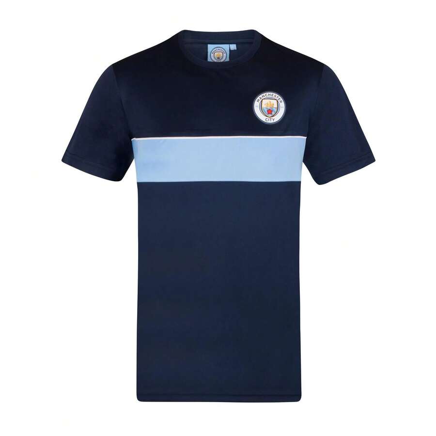 Manchester City FC Mens Polyester T-Shirt - Navy - View 1