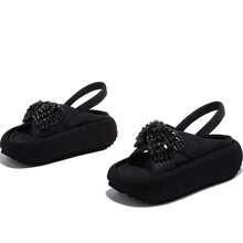 Women Platforms & Wedge Sandals - Black - View 2