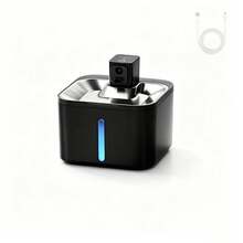 1 Set 4L/135oz Wireless Charging Pet Water Fountain, Automatic Sensor Water Dispensing, 4000mAh Large Capacity Battery, 3 Working Modes, 120° Wide Angle Sensing, Stainless Steel Smart Square Water Dispenser, Ultra Quiet Fully Detachable Water Bowl, Suitable For Cats And Small Dogs - 4L - View 8