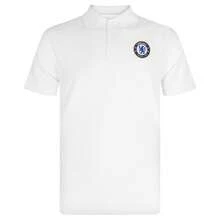 Chelsea FC Mens Crest Polo Shirt - White - View 2
