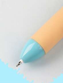4pcs Cute Ice Cream Pattern Retractable Neutral Pens, 0.5mm ST Dual Ball Pen Tip, Quick-Drying Smooth Writing, Black Ink, Fresh Girly Style, Suitable For School Practice, Note-Taking And Office Signing - Gel Pen - View 3