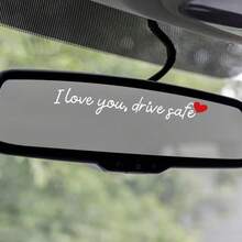 I Love You. Driving Rearview Mirror Decal | Car Rearview Mirror Sticker, Driving Decal, Fun Car Vinyl Window Rearview Decal, Suitable For Both Men And Women - A - View 10