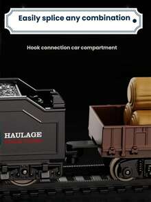 Children's Electric Train Set, Vintage Steam Locomotive With Lights, Sound, Smoke And Whistle, Includes Complete Track And Freight Cars, Great Christmas Tree Decoration, Suitable For Boys And Girls 3+ Years Old - Retro Miniature Train - View 6