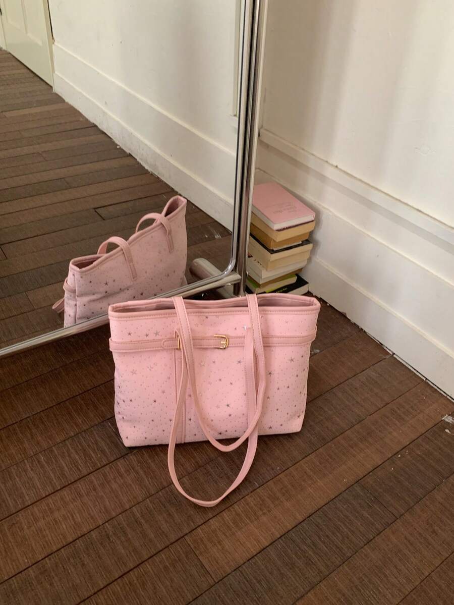 大容量女款手提包,新款時尚百搭通勤單肩托特包 - 彩色 - 查看 1