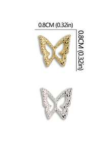 10pcs/50pcs/100pcs Nail Art Nail Charm Nail Accessories Y2K Style Three Dimensional Luxury Hollow Butterfly Mixed Material Pack DIY Handmade Decorations, Bags, Phone Cases, Cups, Clothes, Shoes - Multicolor - View 4