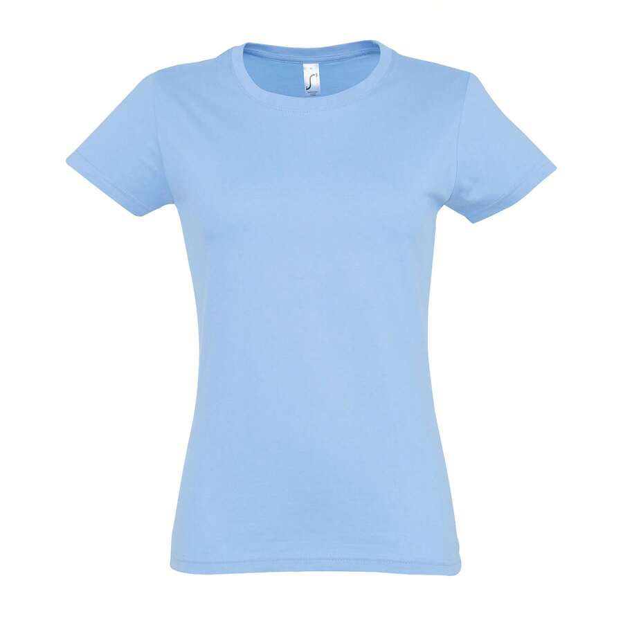 SOLS Womens/Ladies Imperial Short-Sleeved T-Shirt - Sky Blue - View 1