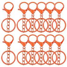 12pcs Lobster Clasp With Chain, Suitable For Keychain Hooks And Accessories, Ideal For DIY Handmade Crafts, Bag Charms, Wallet Clasps, Plush Toys, Crochet And Jewelry Making - Chain Lobster Buckle - View 11