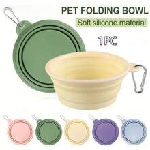 Foldable Pet Bowl With Snap Closures, Ideal For Use As A Water Or Food Bowl For Cats And Dogs During Outdoor Activities, Camping, Or Walks. - Multicolor - View 2