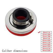 PowerMotor 摩托車空氣濾清器清潔器 28 32 35 38 42 44 47 50 54 58MM 通用 2 衝程替換零件 適用於越野摩托車 坑道車 摩托車 - A - 查看 18