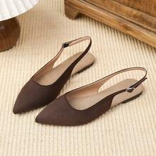 Pointed Toe Women's Ballet Shoes Vintage Mary Jane Shoes - Brown - View 15