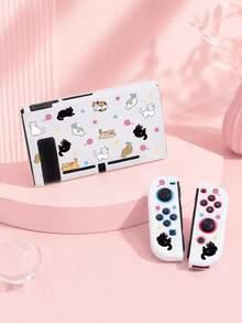 Nueva Funda Protectora para Consola de Juegos Switch 2 (2025), 1 pieza con Patrón de Gato Lindo, Compatible con Consola de Juegos Switch NS/Switch OLED, Nueva 2ª Generación, Carcasa Suave de TPU, Cubierta Protectora Universal, Funda Protectora para Control de Switch, Accesorios de Juegos Switch, Bolsa de Almacenamiento Universal, a Prueba de Golpes, Antideslizante, Resistente a Arañazos, Hermosa, Mejor Opción para Familia y Amigos - Ver 6