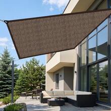 1pc UV-Resistant Coffee Brown High-Density Polyethylene Sun Shade Sail, Safety Fence, Garden Fence, Gazebo Shade Cloth, Privacy Screen, Outdoor Sun Shade Net, Windproof, Bird-Proof, Insect-Proof, Snow-Proof, Dust-Proof, Suitable For Summer Camping, Outdoor Swimming Pool And Simple Garage. - PE Shade Cloth - View 11