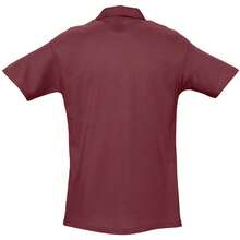 SOLS Mens Spring II Short Sleeve Heavyweight Cotton Polo Shirt - Burgundy - View 2