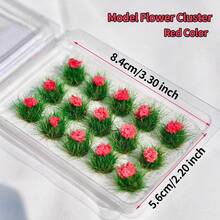 15pcs/Box Miniature Flower Cluster DIY Diorama Craft Supplies For HO Scale DIY Diorama/Sand Table Scenery - As Photo - View 12