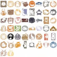 SCXXBSW 50pcs Cute Animal Postmark Stickers, Cool Cartoon Decorative Stickers, Classic Gift Decorations, Value Pack, Adorable Cartoon Stickers, Waterproof And Durable, Suitable For Phone Cases And Laptops. A Top Choice For Holiday Gifts. - Multicolor - View 10