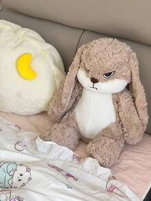 11.81in Lop-Eared Rabbit Plush Toy-Super Soft And Fluffy .Silicone Doll Full Silicone Body Plush Anime Figure Stuffed Animal Teddy Bear Plushies Office Desk Accessories Room Decor Halloween Squishy Squishies - Multicolor - View 5