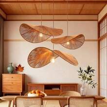 1pc Or 2pcs Handmade Woven Lampshade, Hot-Selling Lampshade, (Specific Size Is Marked On The Product Image, Based On Standard Size) Suitable For Home Lighting Decoration, Replacement Lampshade, - Semicircle - View 1