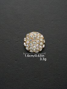 3PCS Luxury Round Starry Metal Buttons Fur Mink Coat Jacket Decoration Hand-Sewn Buttons Versatile DIY Accessories - 3pcs - View 16