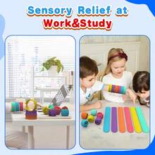 Children's Sensory Pat Hand Bracelet, Stress-Relief Toy Snap Bracelet, Suitable For Boys And Girls, Sensory Item For Calming Emotions, Classroom, Student Reward Toy, Small Gifts For Boys And Girls For Easter And Christmas Random Color - Multicolor - View 6