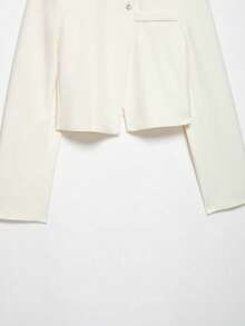THREADLY Autumn New Women's European And American Style Fashion Minimalist Versatile Short Blazer - Beige - View 7
