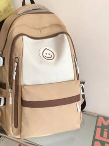 Lightweight Portable Anti-Theft Multi-Pocket Backpack, Suitable For Students And Teenagers, Ideal For School, Travel, Hiking, Climbing, Sports And Commuting - Khaki - View 2