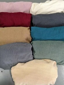 4pcs/Set Separate Office Chair Cover, Swivel Computer Chair Cover, Elastic Dust-Proof Single Sofa Cover, Suitable For Gaming Room, With Armrest Cover - Multicolor - View 6
