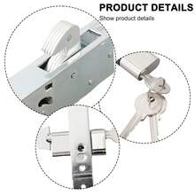 Silver Sliding Door Security Hook Lock Practical Replacement Door Latch - A - View 10