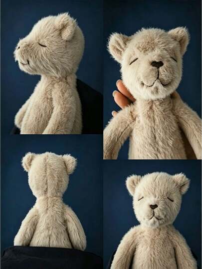 Cute Teddy Bear Plush Doll/Soft Stuffed Animal Companion Doll/Cartoon Bear Animal Doll/Comfortable Sofa Decoration Ornament/Birthday And Holiday Gift For Family And Friends