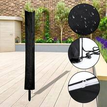 Zipped Waterproof Cover, Heavy Duty Rotary Washing Line & Clothes Airer Parasol - B - View 5