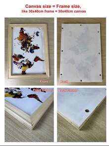 1件 DIY 胡桃木相框套組，20x20cm 20x30cm 30x40cm 內木框，適用於油畫、鑽石畫牆面藝術，居家客廳裝飾，理想的生日畢業禮物 - 多色 - 查看 11