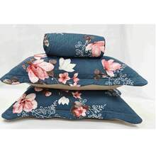 3-Piece Set: Double-Sided Queen Bedspread, Patchwork Quilt, Ultra Patch - Paris Night - View 4