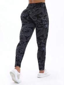 Spring Summer Casual Women Elastic Black Tight Pant With Polka Dot Print Home Lifting Buttocks Leggings Outdoor Vacation Walking Fitness Cropped Pants - Multicolor - View 56
