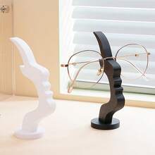 Creative Human Face Shaped Eyewear Stand, Desktop Glasses Holder, Side Profile Design, Fun Simple Glasses Rack, Decorative Storage Stand - Multicolor - View 6