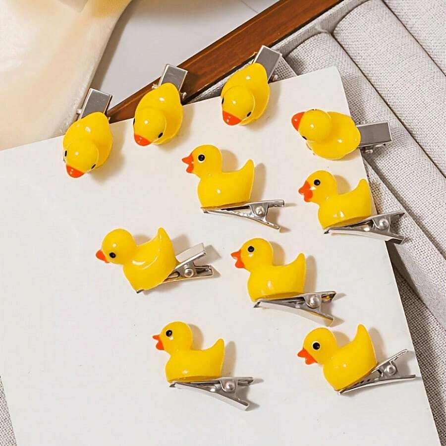 Cartoon DIY Mini Yellow Duck Hair Clip, Cute Personalized Duckling Hair Clip - Cartoon - View 1