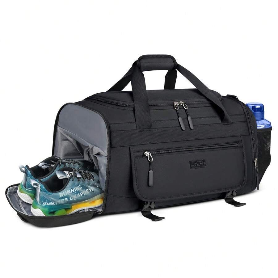 40/55L Große Sporttasche Reisetasche für Damen und Herren Sporttasche mit Schuhfach & Nassfach Trainingstasche Gym Fitnesstasche Schulsporttasche Handgepäck Tasche Weekender Bag
