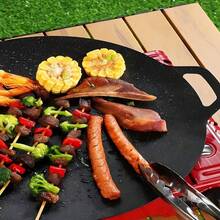 Round Cast Iron Baking Pan, Portable Outdoor Camping Grill, Electromagnetic, Korean Style, Non-Stick, Fast Heat Conduction,Easy To Clean. - A - View 7