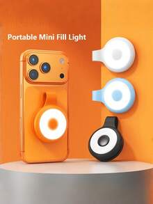 Portable Mini Fill Light, 5 Adjustable Warm And Cool Light Modes, Magnetic Design, High Brightness White LED, USB Battery Powered, Suitable For Selfie And Video Shooting, Also Can Be Used As Phone Fill Light Decoration - one-size - View 3