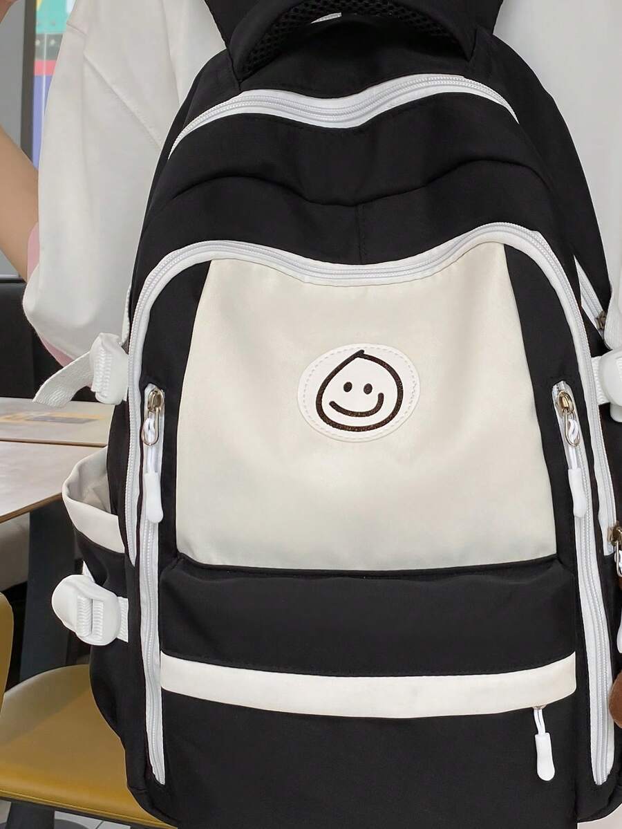 Lightweight Portable Anti-Theft Multi-Pocket Backpack, Suitable For Students And Teenagers, Applicable For School, Travel, Hiking, Climbing, Sports And Outings - Multicolor - View 1