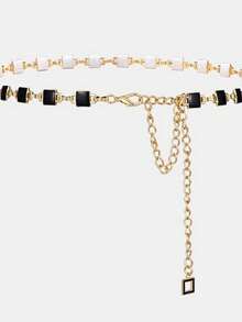 1 pieza Cinturón de playa de verano para mujer talla grande estilo vaquero occidental milenario plateado y dorado, cinturón de cuero con cadena, accesorios de playa para mujer, accesorios de novia para boda, suministros de boda, gafas de sol para mujer, correa para gafas de sol, llavero para mujer, cinturón para vestido de mujer, collar, accesorios para el cabello, diadema para mujer, sombrero para hombre, cinturón de bala con lunares estilo Nashville, accesorios góticos corporativos - multicolor - Ver 7