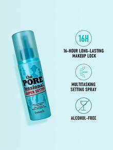 Benefit The POREfessional: Super Setter 旅行裝迷你長效定妝噴霧 30ml/1 Oz | 縮小毛孔防水定妝噴霧 | 固定妝容 | 長效持妝 | 模糊毛孔 | 防暈染 | 透明 | 霧面 | 適合所有膚色 - Colorless - 查看 2