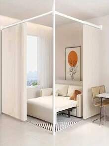 1 buah Tirai Partisi Lipat Tahan Angin, Termasuk Pengait dan Tali Penyimpanan, Cocok untuk Ruang Tamu, Kamar Tidur, dan Dapur, Desain Mudah Perawatan, Tirai Partisi Kamar Tidur, Tahan Lembap, Mudah Mendapatkan Privasi di Rumah - 1PC - View 2