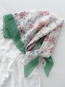 1pc Bandana New Fashion Printed Ditsy Floral Pattern Square Scarf Head Accessory Bag Charm - Multicolor - View 8